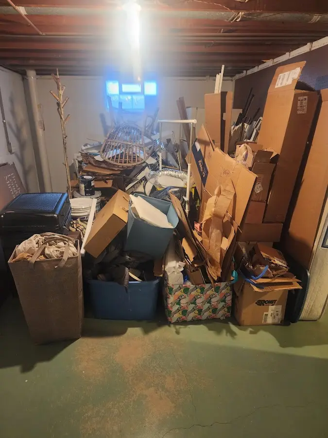 Roll-off dumpster container at job site for 20 Yard Dumpster Rental in Troutman